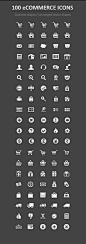 100 eCommerce Icon and Custom Shapes