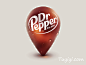 Dr Pepper Location Pin ICON设计