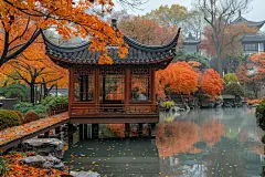 公园秋天自然景观