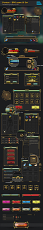 RPG game Gui set on Behance