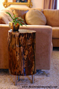 Tree Stump Table - 20 Cheap and Affordable DIY Home Decor Ideas: 