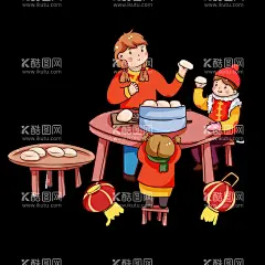 新年卡通画  - 源文件下载【酷图网】新年喜庆素材,古风素材,春节素材,恭贺新禧,节日素材,手绘卡通,人物手绘,人物插画,新年素材,手绘,新年元素,传统习俗,民俗,乡村民俗,传统民俗,贴福字,贴对联,新年送福,团圆饭贴春联,放鞭炮,穿新衣,卡通人物,恭喜发财,过新年,传统节气,小年,年夜饭,新年卡通人物,