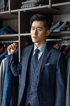 AI数字艺术西装定制西服店摄影图-众图网