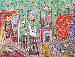 【英国艺术家Damian Elwes 笔下大师们的工作室】—— &quot;Matisse's Studio, Nice,&quot; 2016