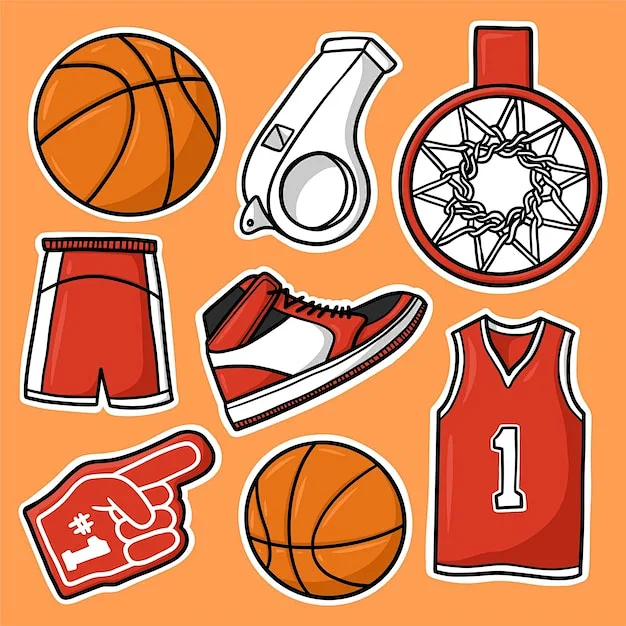vector-sticker-set-basketball-cartoon-vector