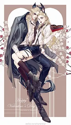 #瑟莱#终于撸完的情人节河图_(:3」∠)_ 巧壳腻来一盒吗#密林父子#【侵删致歉】未经许可请勿商用。