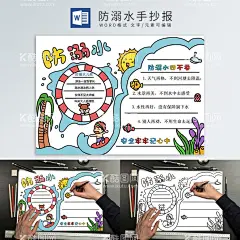 防溺水手抄报  - 源文件下载【酷图网】防溺水手抄报,暑期防溺水,防溺水小报,防溺水,夏季防溺水,防溺水小知识,防溺水小常识,防溺水重安全,珍爱生命,预防溺水,暑假小报,暑假手抄报,游泳手抄报,游泳小报,游泳安全小报,暑假安全,暑假安全小报,假期安全,假期安全小报,电子小报,电子手抄报,手抄报模板,WORD小报,防溺水宣传,手抄报线稿