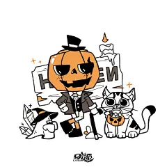 南瓜绅士和他的朋友们｜小插画