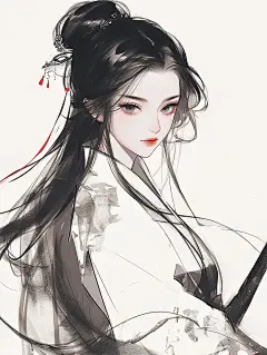 女侠客｜古风水墨女生壁纸头像插画｜A062_3_Maomao Ai铺子_来自小红书网页版