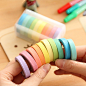 10 개/상자 레인보우 솔리드 컬러 일본 마스킹 Washi 스티커 종이 테이프 접착 인쇄 DIY Scrapbooking 데코 Washi 테이프, 신세계적 쇼핑포털 SSG.COM