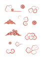原创手绘矢量祥云纹装饰图案传统中式纹样