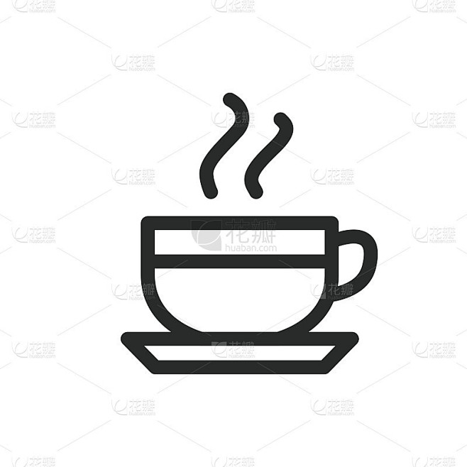 咖啡杯图标矢量标志插图