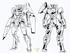 模玩控：&quot;腿才是主体”流线型高达创意插画 : 对于高达机甲来说腿一般都是装饰品，不过在日本画师Moino的笔下腿变成了主体，而且在腿的衬托下这个高达机体变