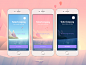 iOS App Landing Design : Just released a project I've been working on with the BetterCompany team for 5 months. How it works is that we have three different illustrations that correspond to the four major times of the day ...