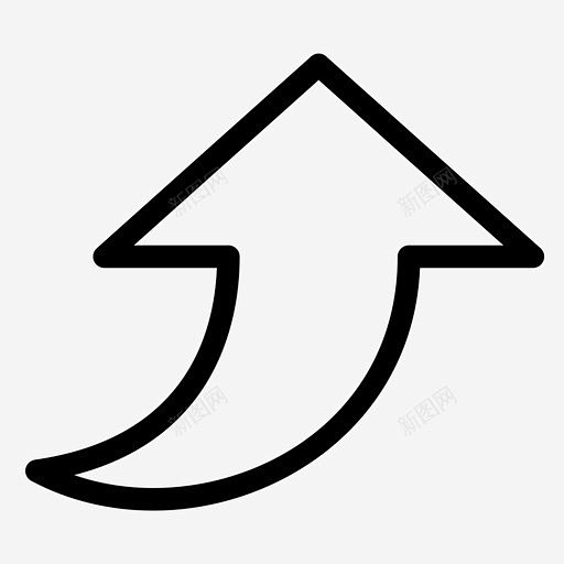 向上箭头上升图标 icon 标识 标志 UI图标 设计图片 免费下载 页面网页 平面电商 创意素材