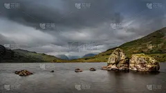 苏格兰湖,乌云,中苏格兰,云景,云,英国,湖,岩石,户外,天空