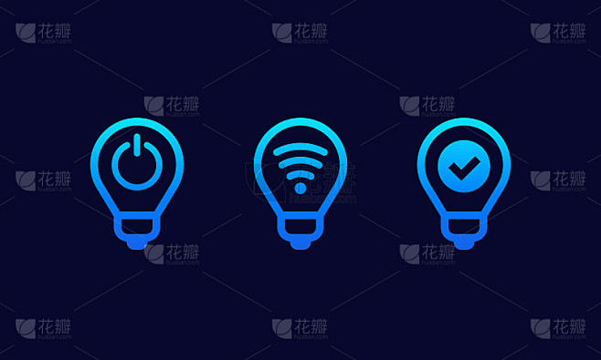 智能led灯泡图标设置