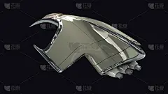 未来军事飞船的3D模型