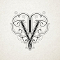 VT Wedding Monograms by Sulekha Rajkumar, via Behance