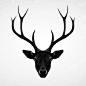The Black Deer Art Print