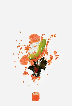 创意寿司插画图宝宝 https://bao16.com 寿司 寿司插画 日本美食 日本料理 寿司元素