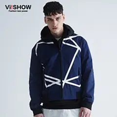 【元宵趴/viishow】倾斜几何框架夹克衫
