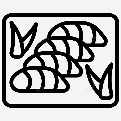 采购产品生鱼片食物餐馆 图标 标识 标志...