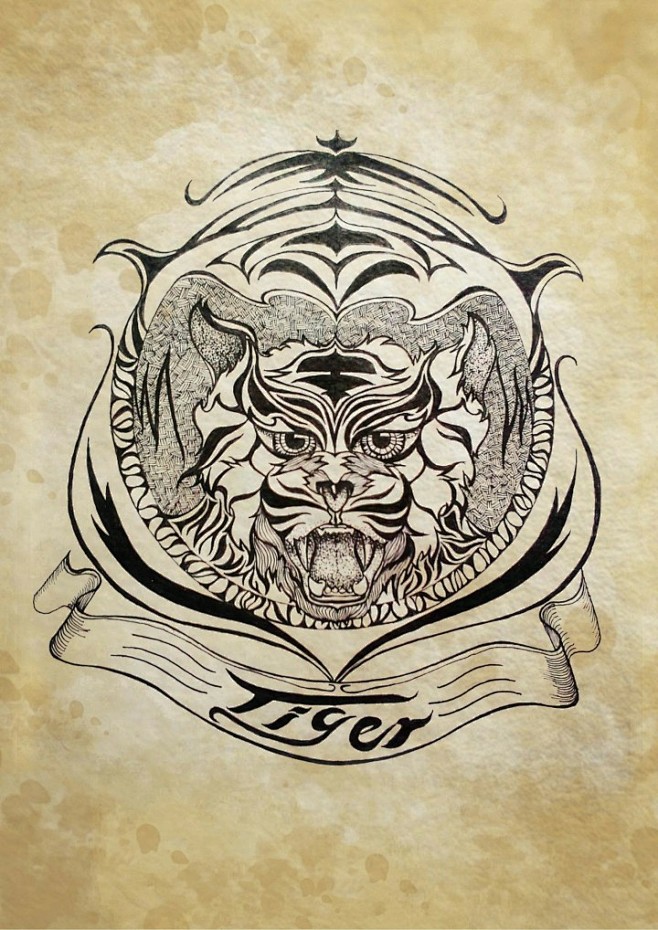 矢量图十二生肖虎