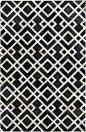 Trail Black Ivory Hair On Hide Area Rug - 60 x 96