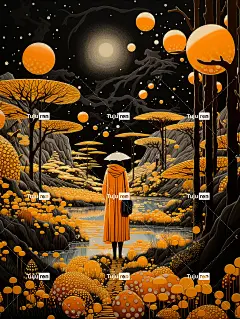 富有想象力的奇幻风景插画海报