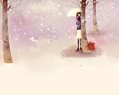 卡通桌面背景大图_Mizzi花季少女插画壁纸