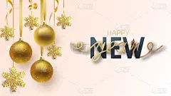 2020,请柬,新年前夕,贺卡,冬天,明亮,三维图形,球体,黄金,闪亮的