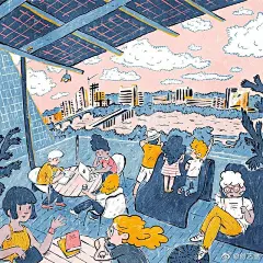 绘本插画超话 温柔的配色，舒适的户外场景，让人感觉清风拂面而来。works by Yuliya Kashapova
#手绘# #儿童插画# ​​​​