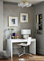 Striped Metallic Wall Treatment | Gray Decorative Paint Finishes | Modern Masters Blog with link to How-to Tutorial: 