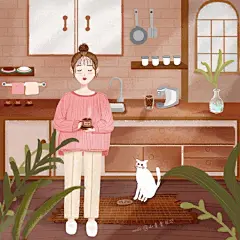 每日插画推荐 
独居女孩的小日常
via：小童童鞋R ​​​​