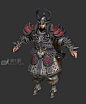 牛角盔近战武将，大将军真三国无双颜良文丑，猛将，禁卫军，钉锤蛮族大力士男 - 角色3d模型 3dsnail模型网