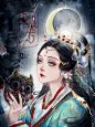 与众不同的古装插画让人移不开眼
画师：大花huamama