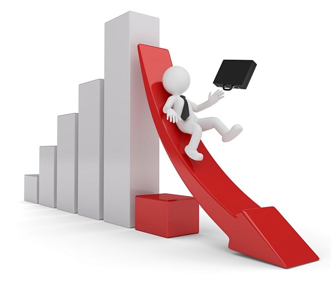 3d小人红色箭头商务ppt素材