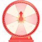 促销通用抽奖转盘插画转盘元素素材