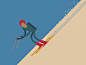 Dribbble - Skier Animated GIF by Fraser Davidson