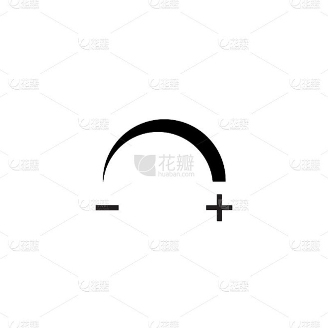 可调光图标，图标为LED灯，矢量插图。