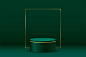 round-shape-podium-platform-backdrop-with-golden-frame_1017-44771
