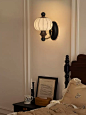 奥朵复古风壁灯实木新款中国风高级感卧室床头灯法式新中式墙壁灯-tmall.com天猫