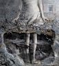 【插画】《Leda》，来自哥伦比亚女插画师、摄影师Marcela Bolivar，她的官方网站：http://t.cn/zj5zk1w。