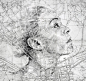 #以图绘图# 地图上的人物肖像 by插花艺术家 Ed Fairburn