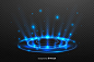 Light portal effect on dark background Free Vector