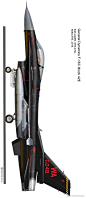 美国空军(US Air Force)
假想敌战斗机涂装资料-F-16C
