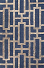 Hand-Tufted Geometric Pattern Wool/ Art Silk Blue/Tan Area Rug modern rugs