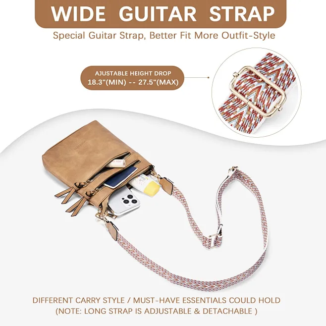 Aazon.co: BOSTANTEN Sall Crossbody Purse Bundle Sling Bag For Woen