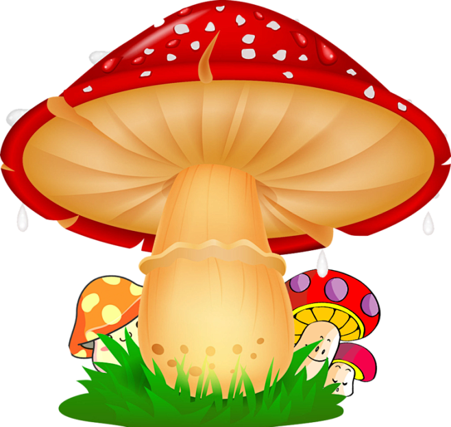 蘑菇房子 蘑菇屋卡通蘑菇素材PNG格式